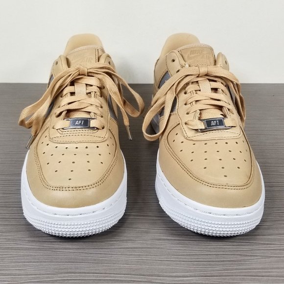 Nike Air Force 1 '07 SE Low Top Beige/Metallic Silver Women's Size 6.5 US / 37.5 - Picture 2 of 10
